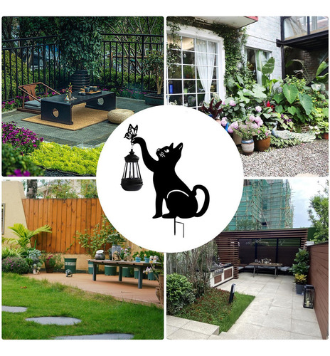 Ml Estaca Para Gatos Al Aire Libre Con Luz Linda Luz De