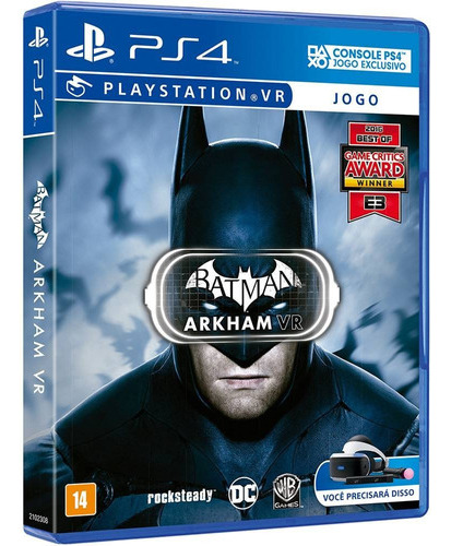 Batman Arkham Vr Exclusivo Playstation 4 Midia Fisica