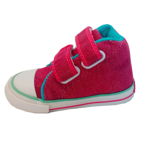 Imagen 2 de 10 de Zapatillas Botitas Bebe Lona Marca Small Mod. Twist (0325)