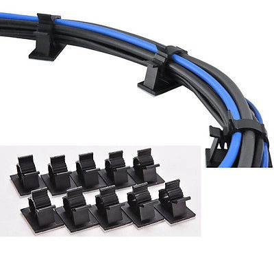 10 Cable Cable Cable Organizador Corbatas Fixer Portaclips P