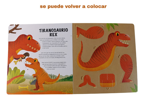 Libro Infantil Didáctico Figuras 3d Para Armar Dinosaurios