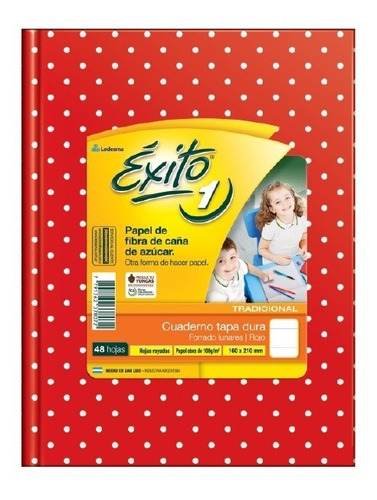 Éxito 18559 Cuaderno E1 Lunares Rojo Rayado X48 Hojas