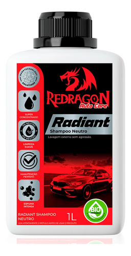 Shampoo Pro Neutro Redragon Automotivo Radiant 1l Universal