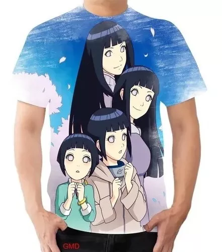 Camiseta Blusa Hinata Naruto Camisa Feminina Masculina