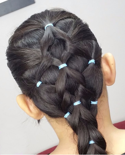Imagen 5 de 9 de 600 Gomitas Banditas Para Cabello Trenzas Trenzado Negras