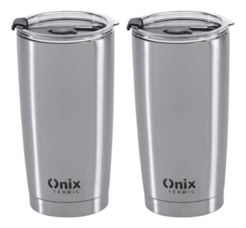 2 Vasos Térmicos Acero Inox 580ml Camping - Mundo Trabajo