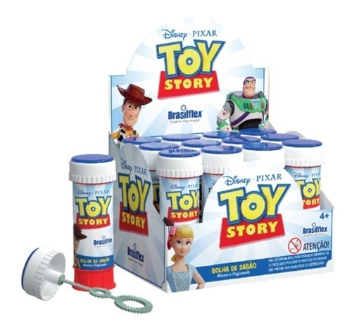 Bolha De Sabão Toy Story Com 12 Unidades Infantil Não Tóxica