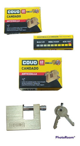 Candado Anticizalla 60 Mm 2 Llaves Covo