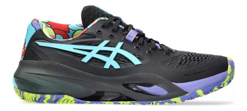 Zapatillas Asics Gel Resolution X Padel Negro Azul Aqua