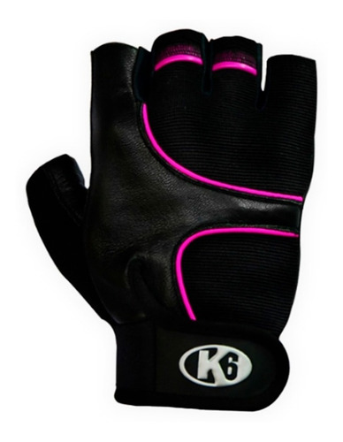 Guantes Para Gimnasio Cuero Pesas K6 Crossfit Gym Mujer