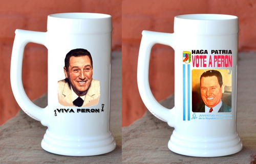 Combo X 4 - Juan Domingo Peron - Taza + Mate + Jarro + Chop)