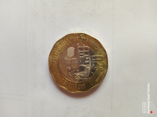 Moneda De $20 500 Años De La Fundación De La Ciudad Veracruz