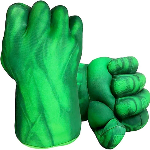 Guantes Par Super Alcolchonados Superhéroe Hulk Figura Box