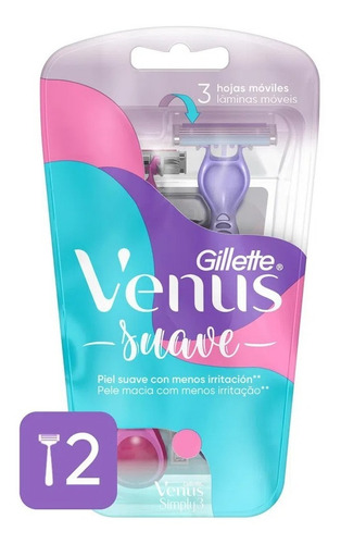 Gillette Venus aparelho feminino recarregável para depilação com 2 unidades