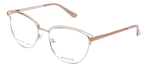 Marco Para Lentes Gu26855, Montura De Oro Rosa Brillante