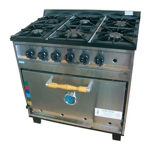 Cocina Industrial Tecnocalor 6 Hornallas Horno Pizzero