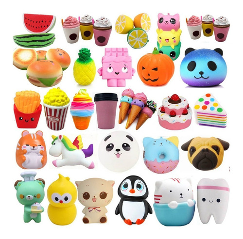 Pack 12 Peluches Squishy Variedades/hb Importaciones