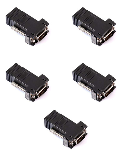 Alten 5 Unidad Rj45 Vga Extensor Macho Lan Cat5 Cat6 Cable