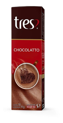 Espresso Chocolatto Em Cápsula Tres 3 Corações 10 Un