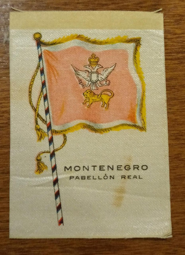 Antigua Figurita De Tela Bandera Montenegro 