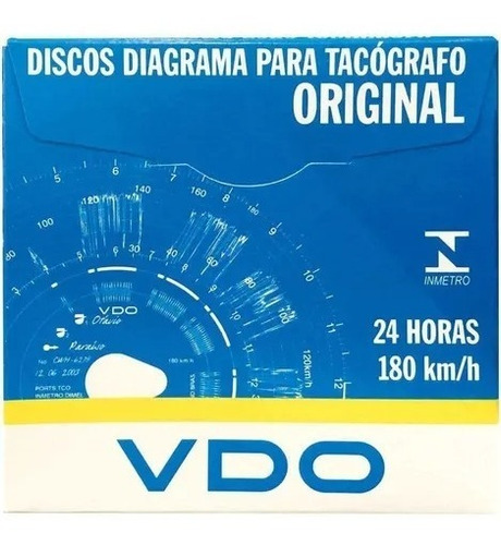 Disco Tacógrafo 180km Diario 24 Horas - Vdo