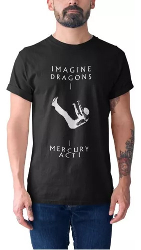 Remera Wear Print Tematica Imagine Dragons Unisex