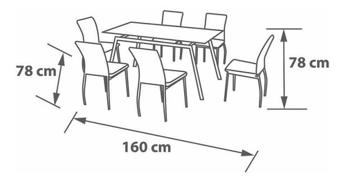 Juego De Comedor Dartagnan 6 Personas