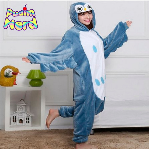 Coruja Pijama Macacão Kigurumi - Pronta Entrega