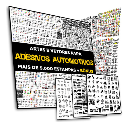 5.000 Artes E Vetores Para Adesivos Automotivos (cdr/pdf)