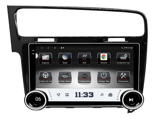 Multimidia Golf Mk7 13/19 Android Auto 64gb Carplay 10p Knob