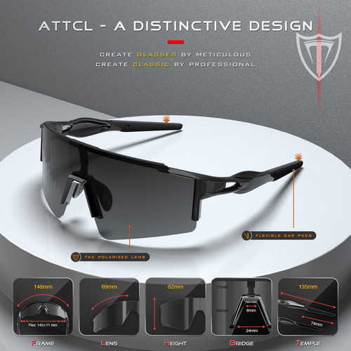 Attcl Lentes De Sol Hombre Polarizadas Gafas De Sol Para Cic