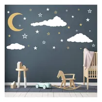 Comprar Calcomanías De Pared De Vinilo Gestyz, Estrellas De Y Nubes,