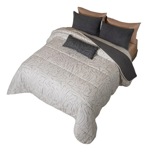 Juego De Edredón Matrimonial Xl / Queen Size Bold Vianney Gris