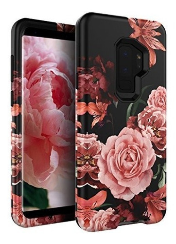 Rabemall Samsung Galaxy S9 Plus Funda Unique Pretty Flowers