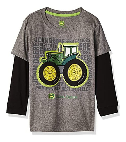 John Deere Baby Boys 2 For Tee - Grey T Shirt, Gray, 2-3t Us