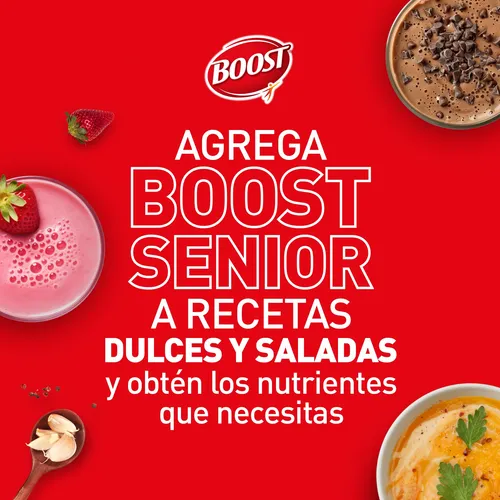 Alimento En Polvo Boost Senior Vainilla Sin Lactosa 740g X3