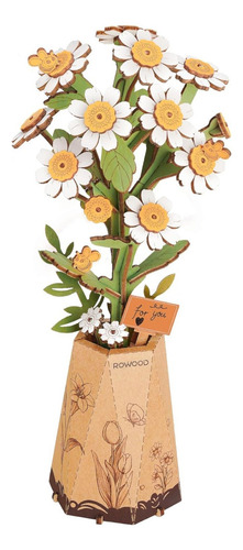 Miniatura Armable Flor Manzanilla Rowood Wooden Bloom Craft