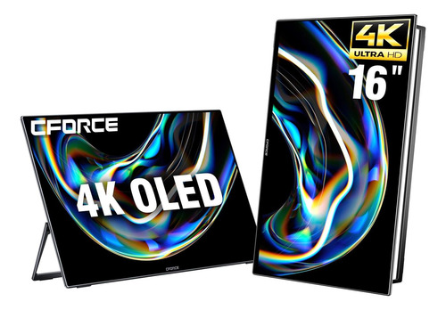 Monitor Portátil C-force 4k Oled De 16 Pulgadas 10 Bits Y 18