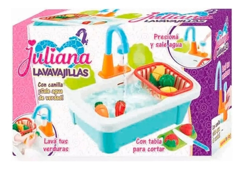 Juguete Juliana Lavavajilla Accesorios Canilla Agua 