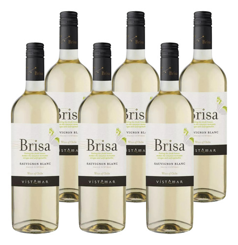 Pack 6 Pzs Vino Blanco Vistamar Brisa Sauvignon Blanc 750 Ml