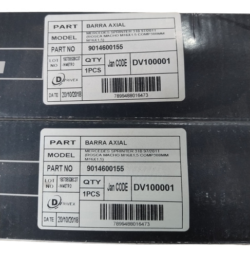 Par Barra Axial Sprinter 310 311 312 97/2011 M16x1,5 388mm