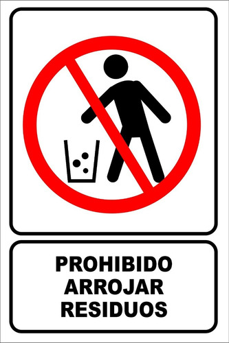 Prohibido Arrojar Residuos Carteles 