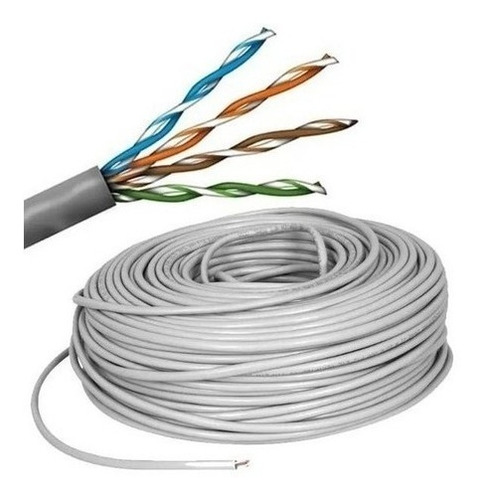 Imagen 6 de 7 de Bobina Cable Utp Cat 100mts Interior Internet Modem Router