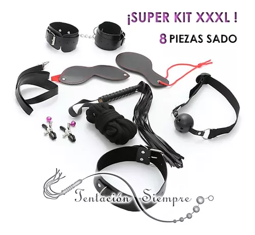 Kit Sado Inmovilizador Cuello Latigo Mordaza Arnes Bondage