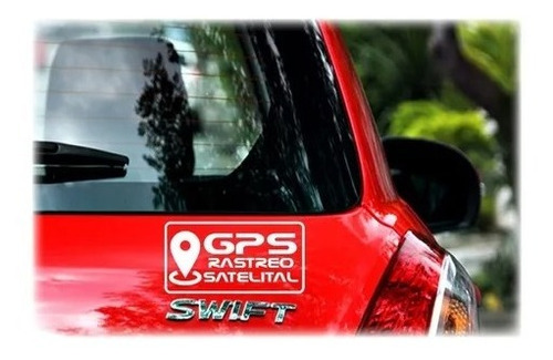 Calcomania Vehicular  Gps Rastreo Satelital Sticker Dos Und