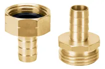 Comprar Conectores Macho Y Hembra 1\u002F2', De Latón Truper 12704 Color Dorado
