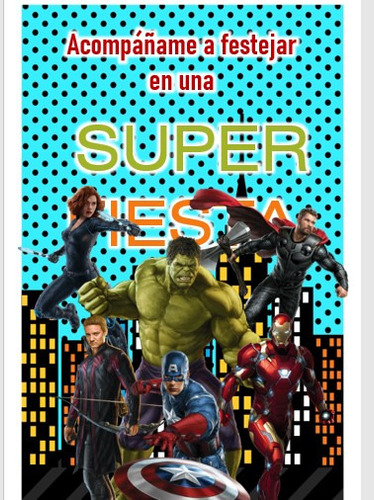 Vengadores Invitacion Video En 3 Para Cumpleaños