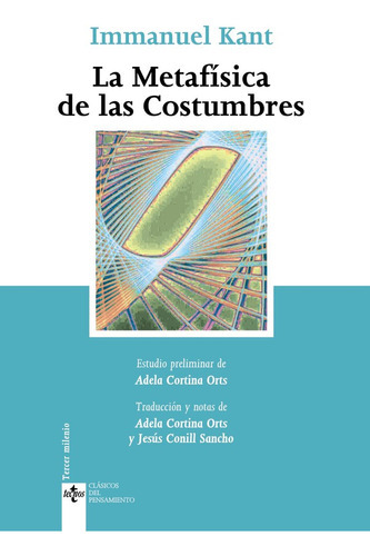 La Metafãâsica De Las Costumbres, De Kant, Immanuel. Editorial Tecnos, Tapa Blanda En Español