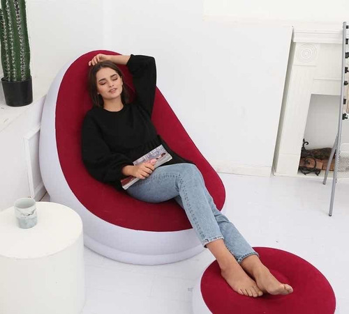 Imagen 3 de 5 de Sofa Silla Inflable Moderno Con Su Inflador