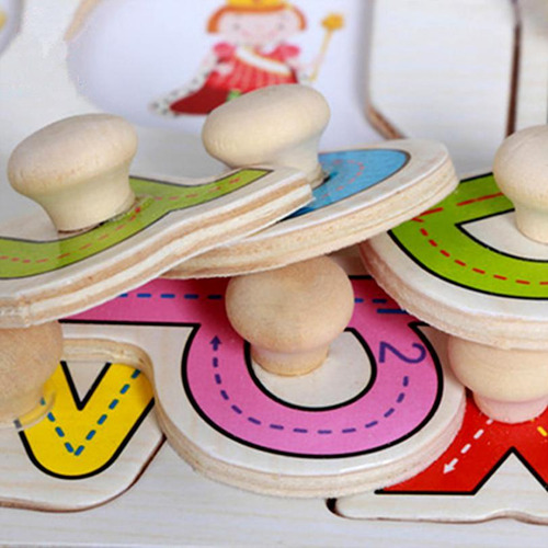Quebra Cabeça Montessori Madeira Números Formas Geométricas